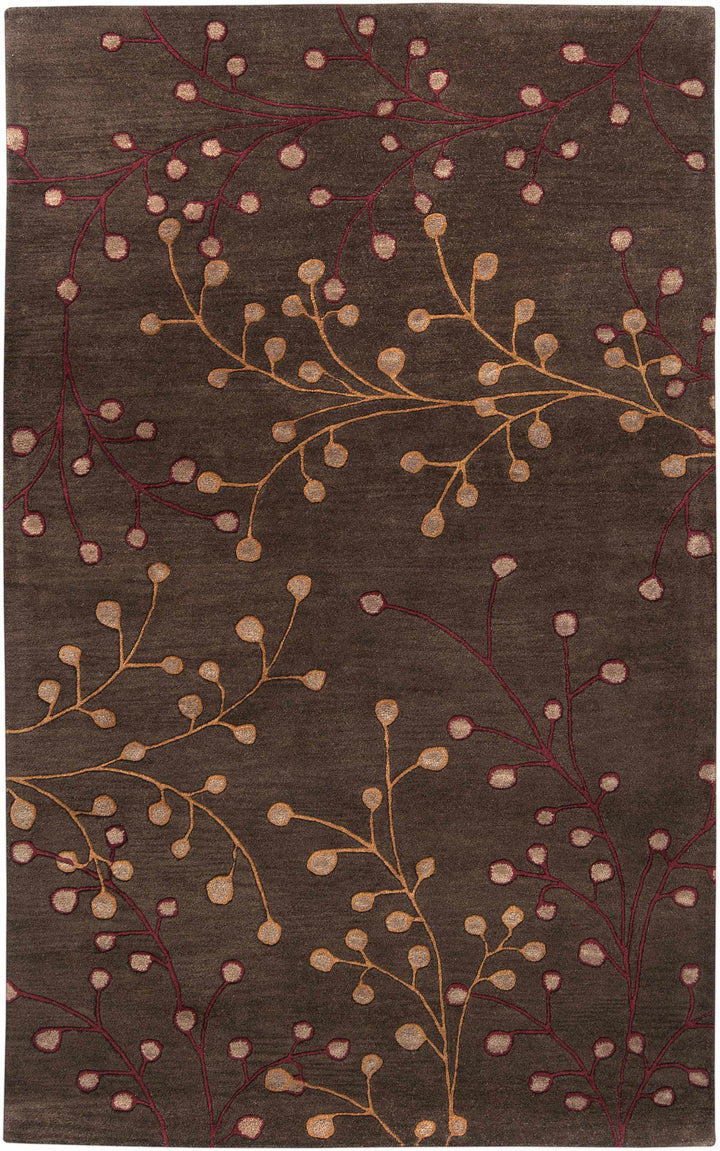 Leo-cedarville Brown Traditional Style Botanical Brown Hand Tufted Area Rug