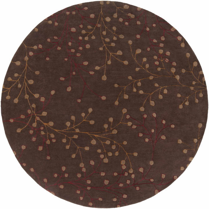 Leo-cedarville Brown Traditional Style Botanical Brown Hand Tufted Area Rug