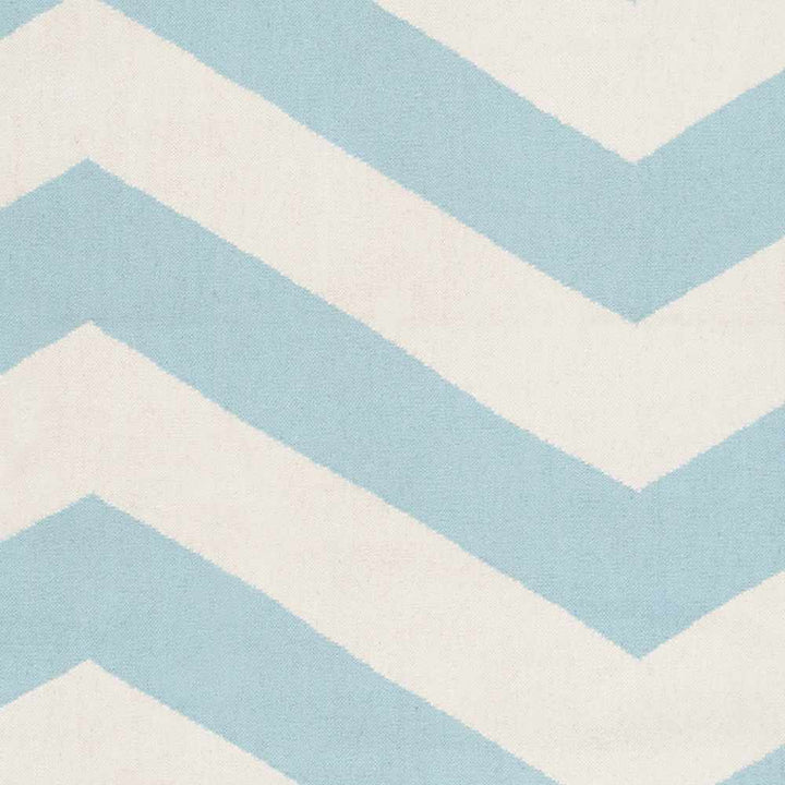 Lerona Contemporary Geometrical Blue And White Hand Woven Area Rug