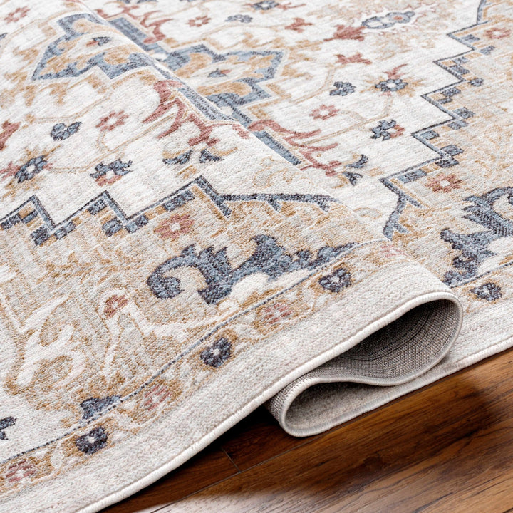 Lewa Traditional Medallion Design Beige & Brown Rug - The Rug Decor