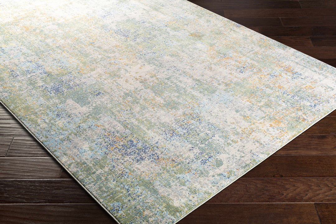 Lightwater Blue And Green Modern Abstract Design Outdoor Area Rug