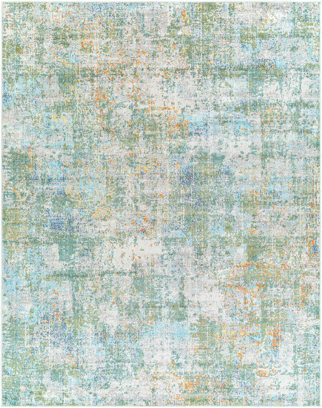 Lightwater Blue And Green Modern Abstract Design Outdoor Area Rug