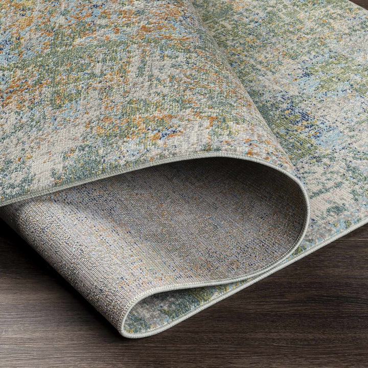 Lightwater Blue And Green Modern Abstract Design Outdoor Area Rug
