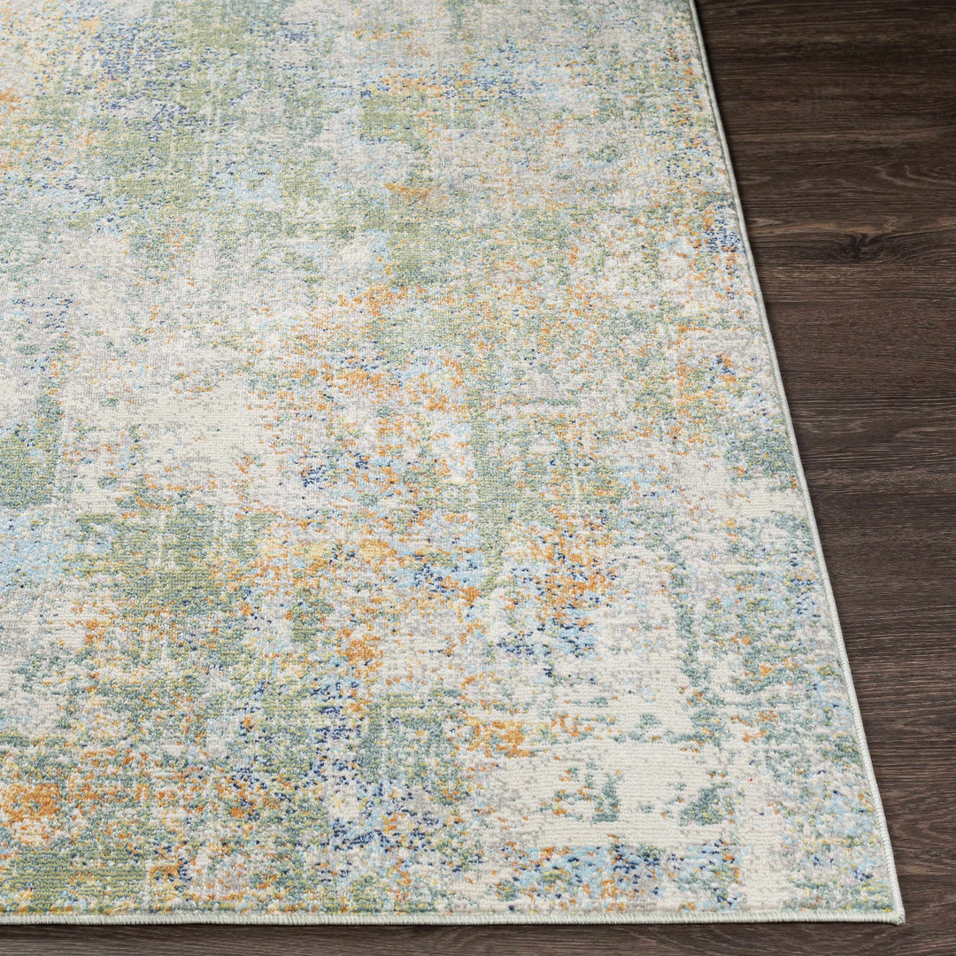 Lightwater Blue And Green Modern Abstract Design Outdoor Area Rug