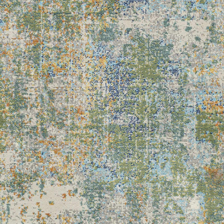 Lightwater Blue And Green Modern Abstract Design Outdoor Area Rug