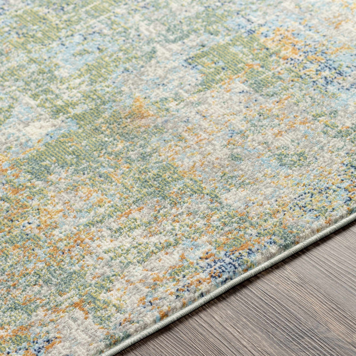 Lightwater Blue And Green Modern Abstract Design Outdoor Area Rug