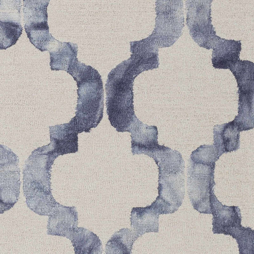 Libby Contemporary Geometrical Silver And Navy Rug - The Rug Decor