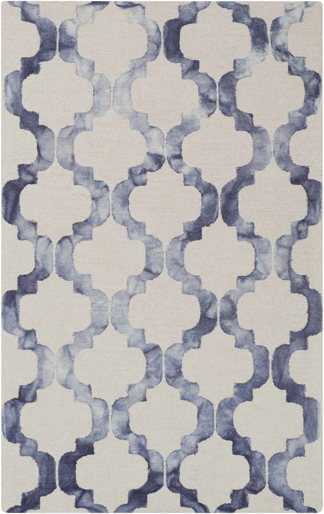 Libby Contemporary Geometrical Silver And Navy Rug - The Rug Decor