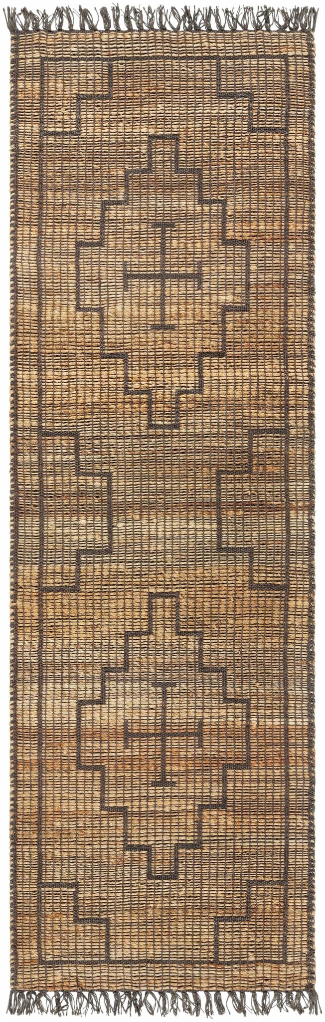 Licha Traditional Camel And Taupe Jute Rug - The Rug Decor