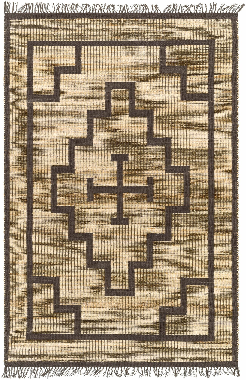 Licha Traditional Camel And Taupe Jute Rug - The Rug Decor