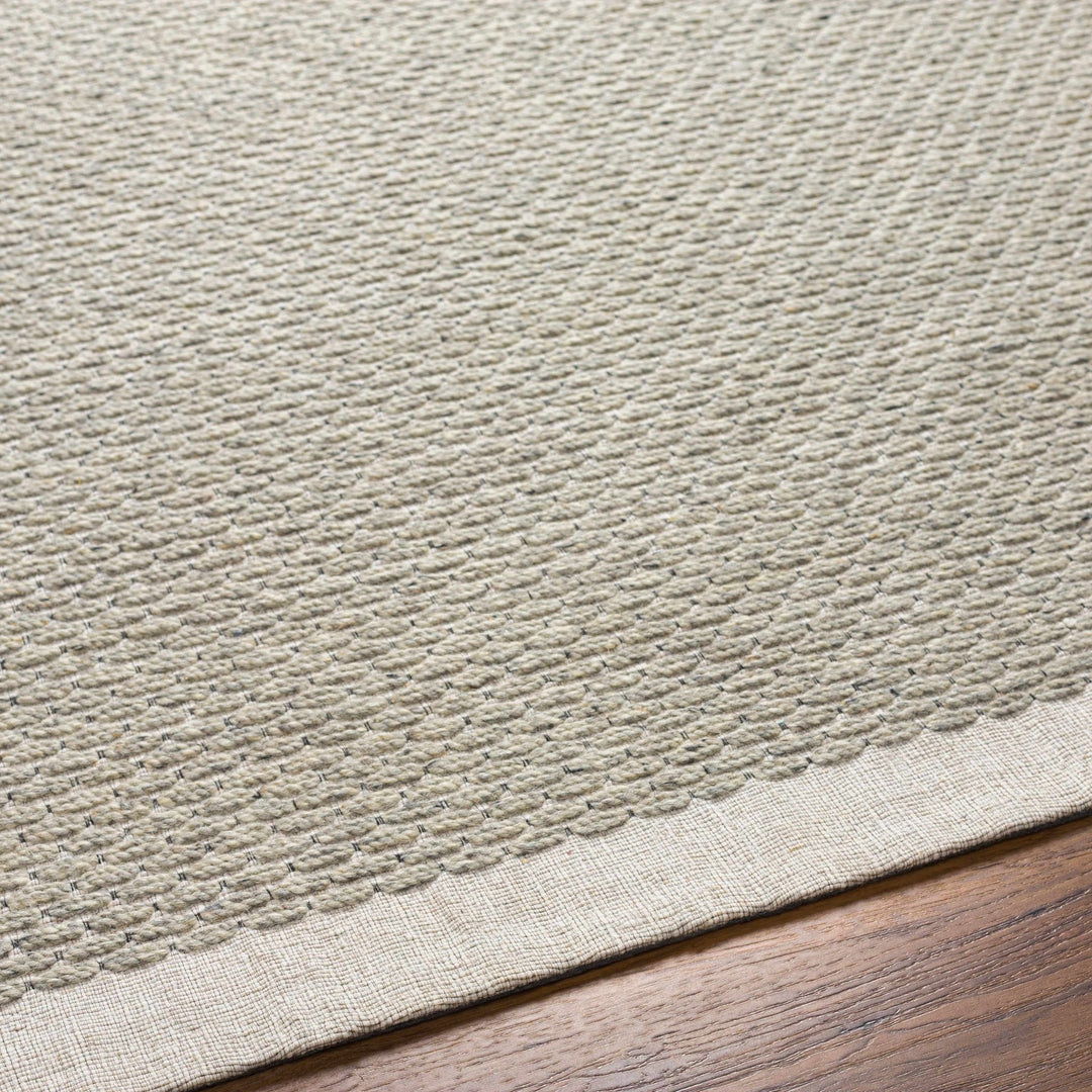 Light Brown And Cream Emlen Traditional Style Hand Woven Wool Rug - The Rug Decor