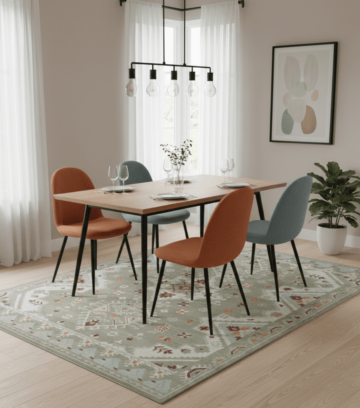 Light Green, Ivory and Maroon Traditional Hand knotted Custom Made wool Area Rug - The Rug Decor