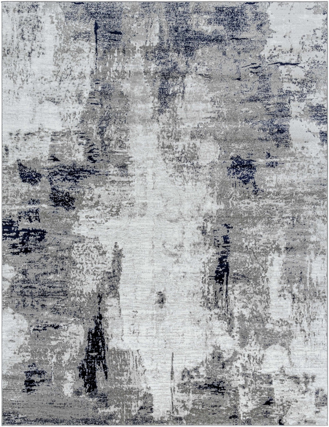 Limao Modern Abstract Design Silver And Blue Area Rug - The Rug Decor
