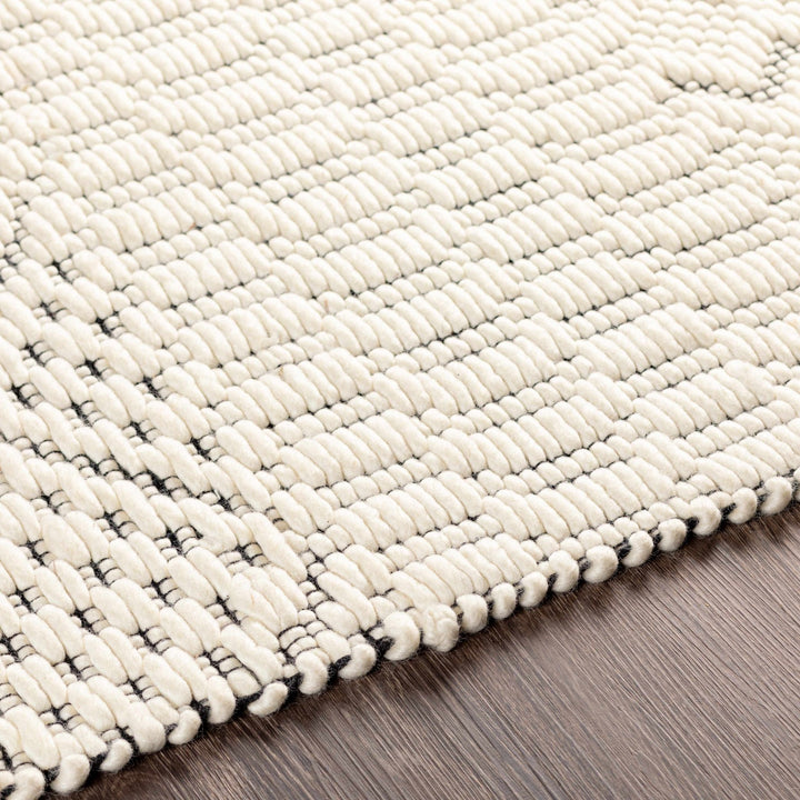 Limoges Ivory And Black Modern Geometrical Hand Woven Area Rug - The Rug Decor