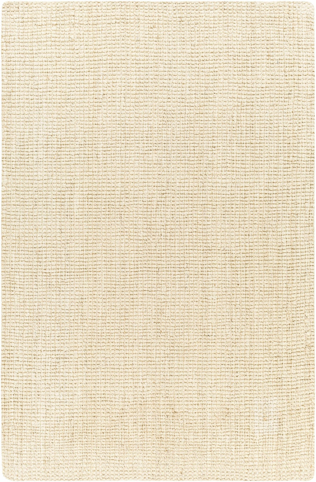 Linen Texture Natural Fiber Beige Hand Woven Jute Rug - The Rug Decor
