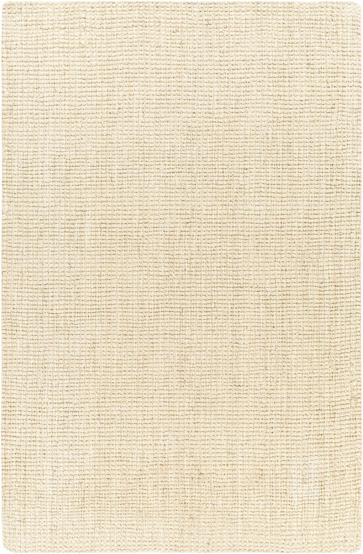 Linen Texture Natural Fiber Beige Hand Woven Jute Rug - The Rug Decor