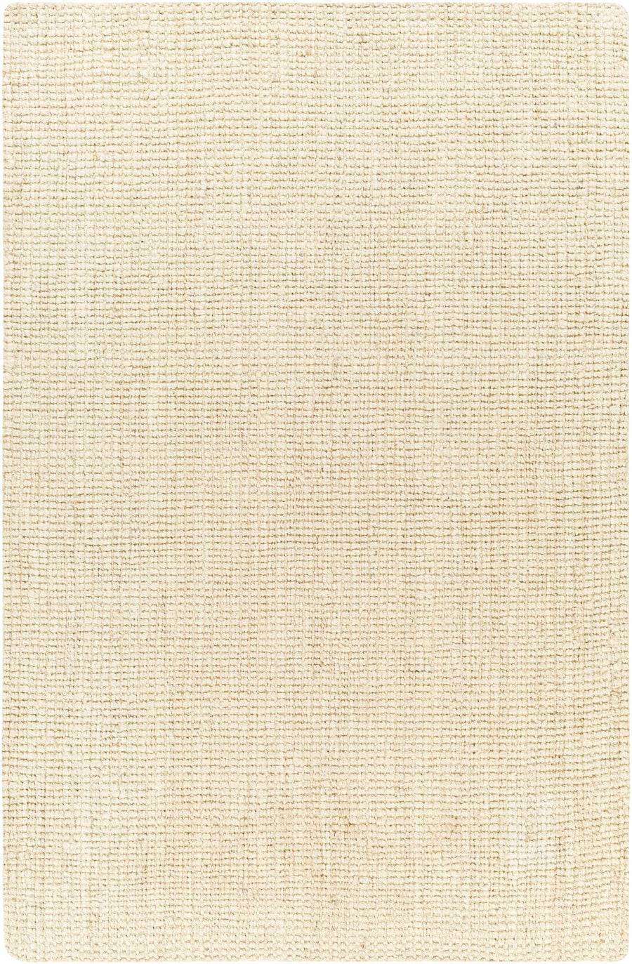 Linen Texture Natural Fiber Beige Hand Woven Jute Rug - The Rug Decor
