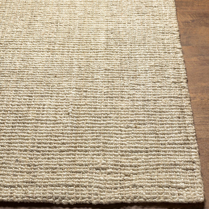 Linen Texture Natural Fiber Beige Hand Woven Jute Rug - The Rug Decor
