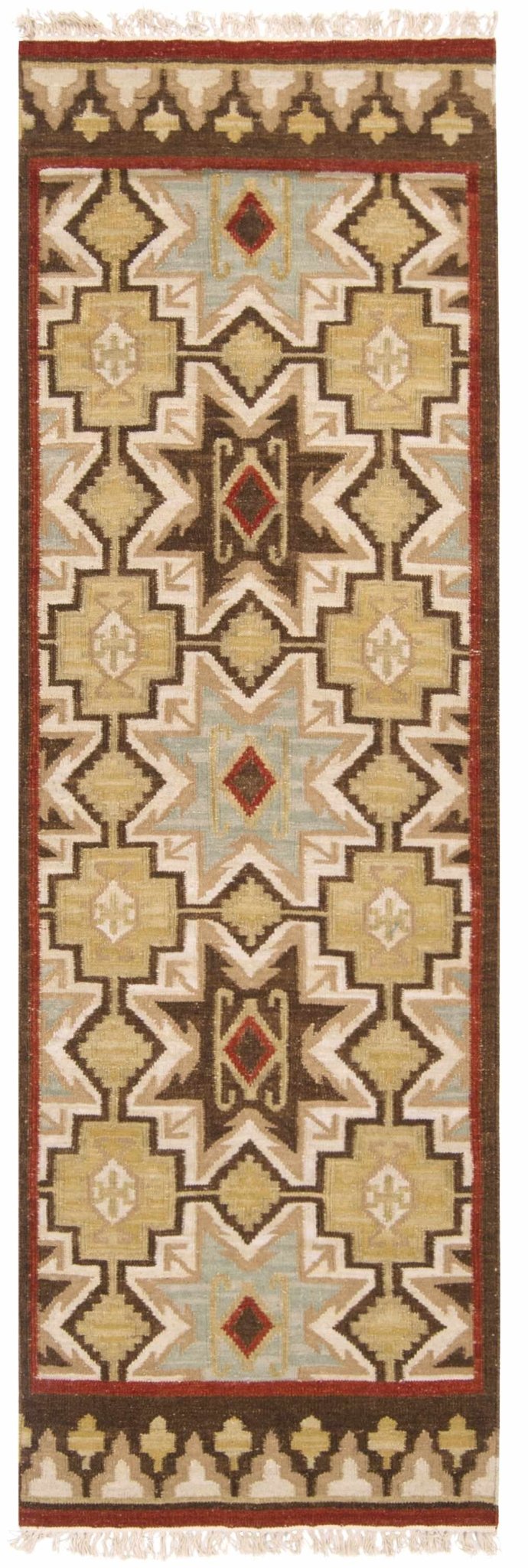 Liscomb Modern Geometrical Design Brown And Beige Area Rug - The Rug Decor