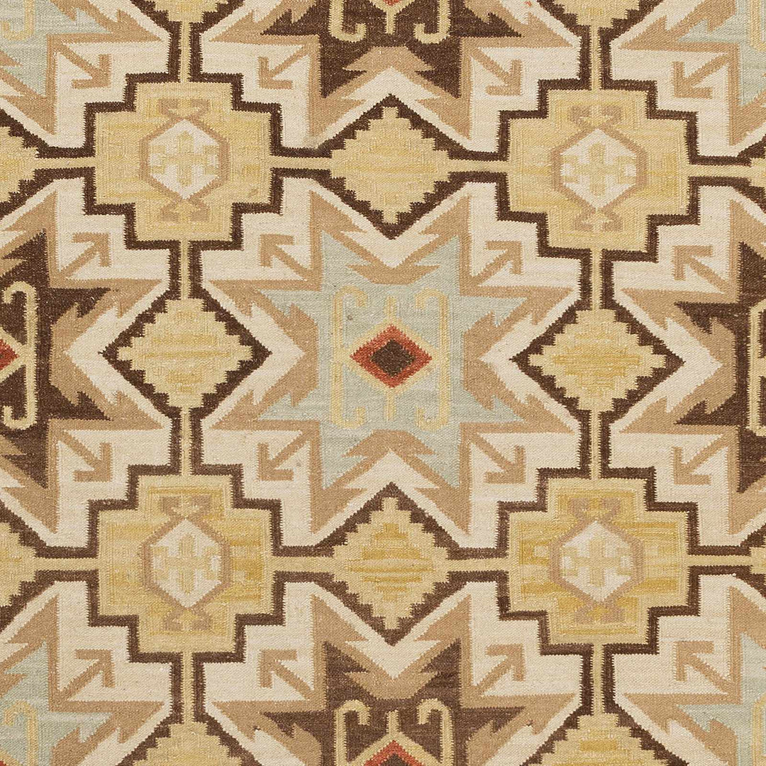 Liscomb Modern Geometrical Design Brown And Beige Area Rug - The Rug Decor