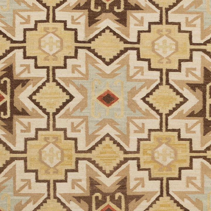 Liscomb Modern Geometrical Design Brown And Beige Area Rug - The Rug Decor