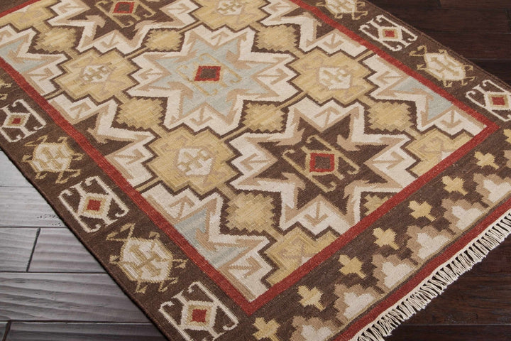 Liscomb Modern Geometrical Design Brown And Beige Area Rug - The Rug Decor