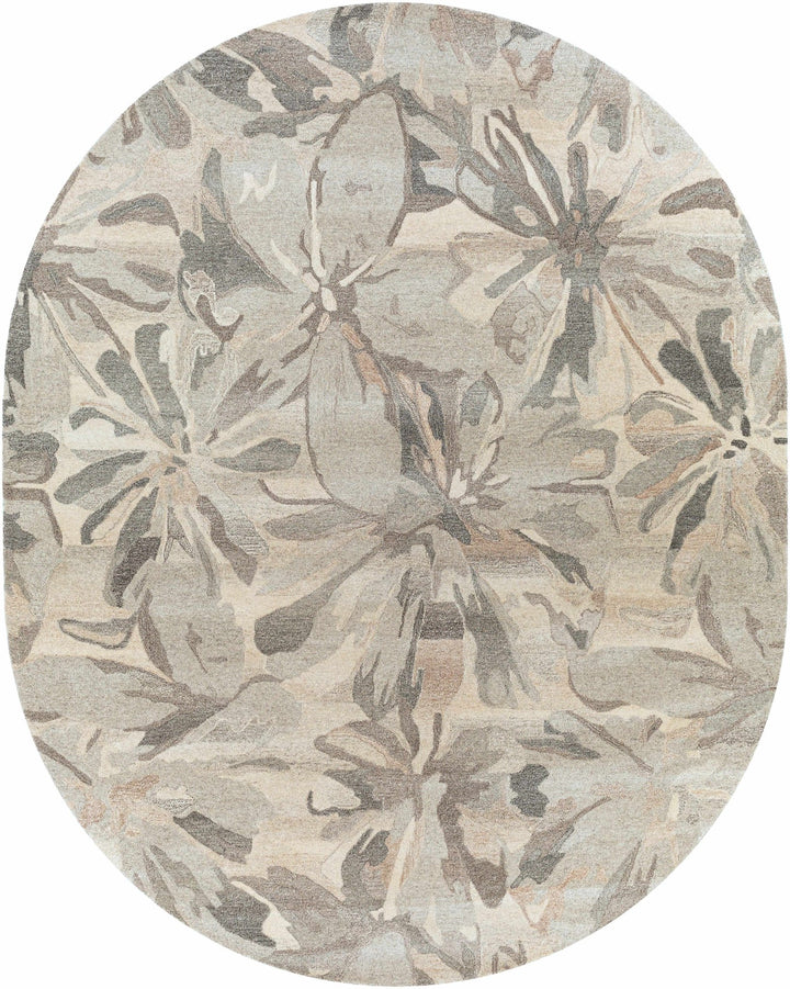 Livabliss Contemporary Gray And Beige Floral Wool Rug - The Rug Decor