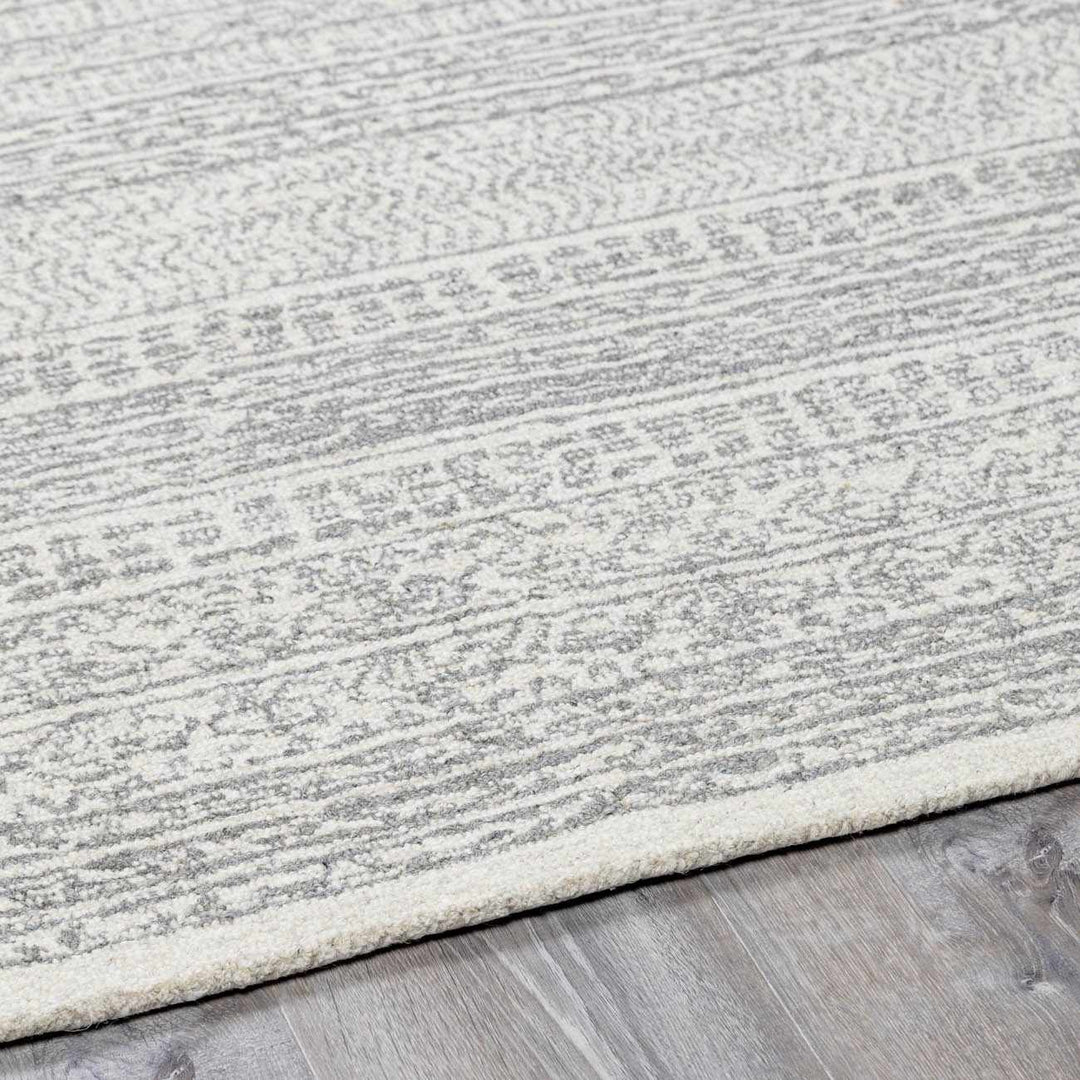 Livabliss Kinmundy Bohemian Design Gray Hand Tufted Wool Rug - The Rug Decor