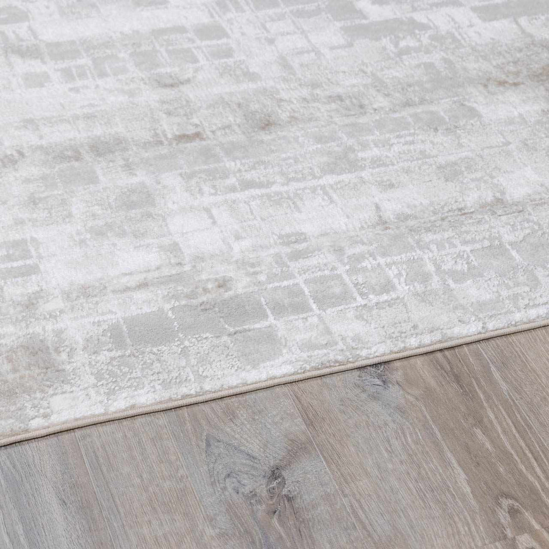 Liveri Modern Abstract Design Pink And Ivory Mosaic Rug - The Rug Decor