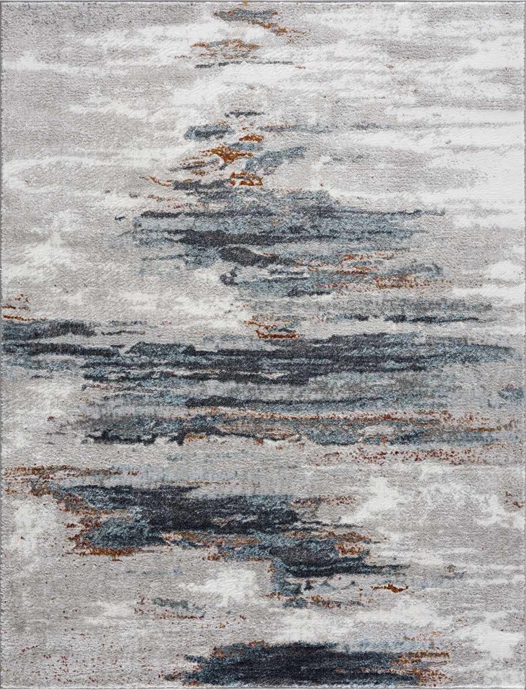Liverpool Contemporary Abstract Gray And Charcoal Rug - The Rug Decor