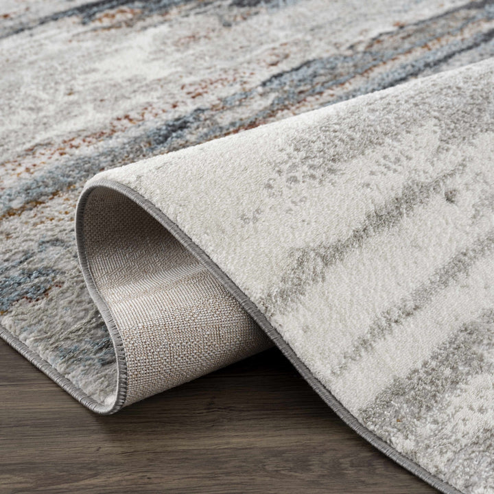 Liverpool Contemporary Abstract Gray And Charcoal Rug - The Rug Decor