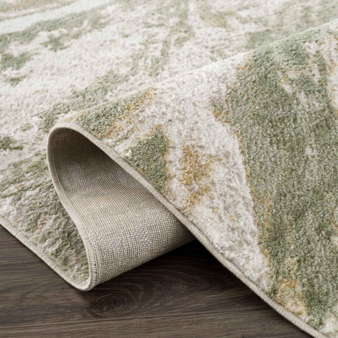 Liverpool Modern Abstract Design Green Area Rug - The Rug Decor