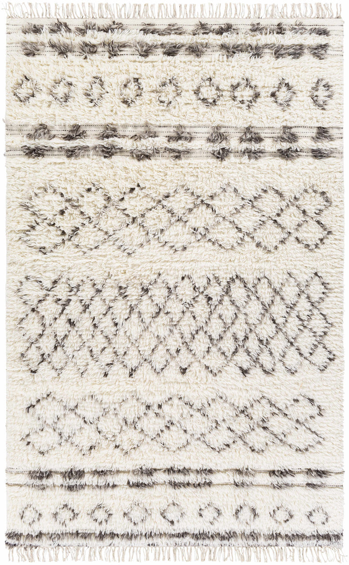 Lochwinnoch Modern Geometrical Design Ivory And Brown Area Rug