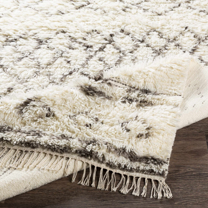 Lochwinnoch Modern Geometrical Design Ivory And Brown Area Rug