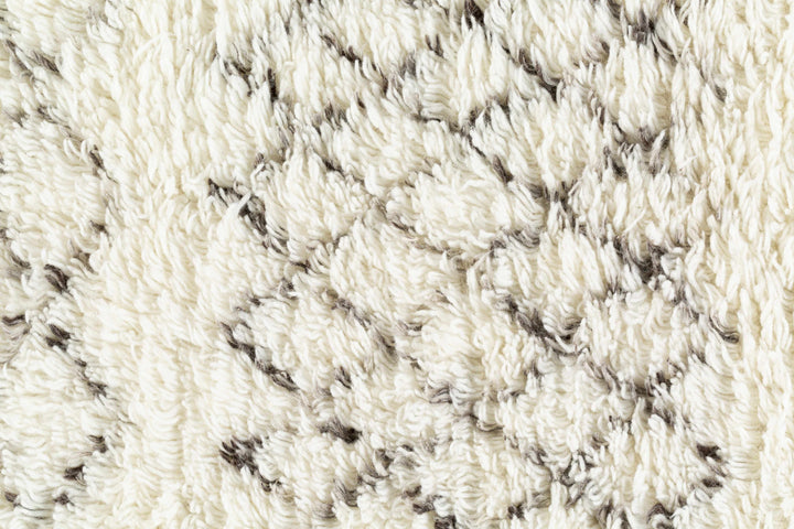 Lochwinnoch Modern Geometrical Design Ivory And Brown Area Rug
