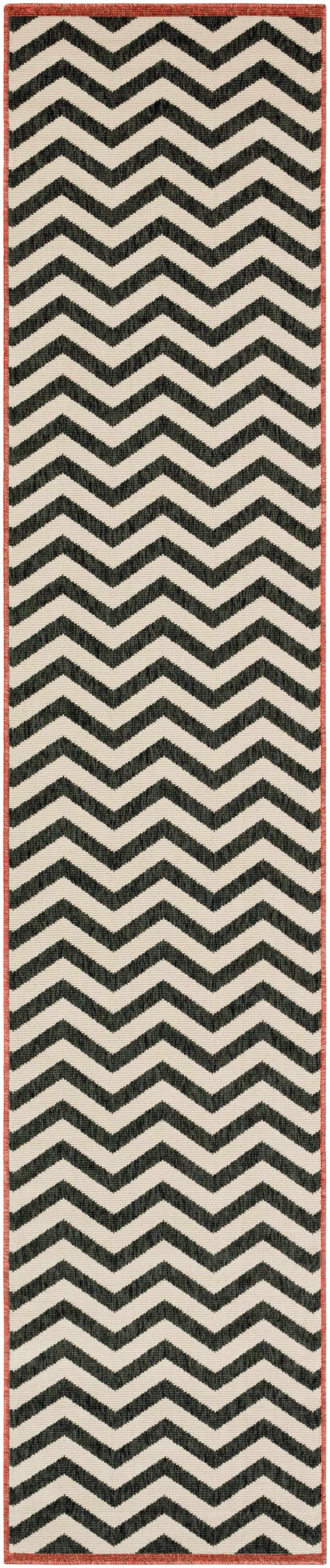 Lockhart Contemporary Geometrical Black And Ivory Rug