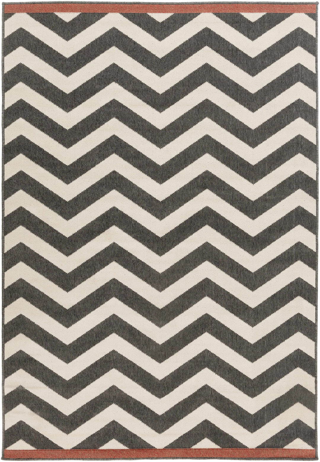 Lockhart Contemporary Geometrical Black And Ivory Rug