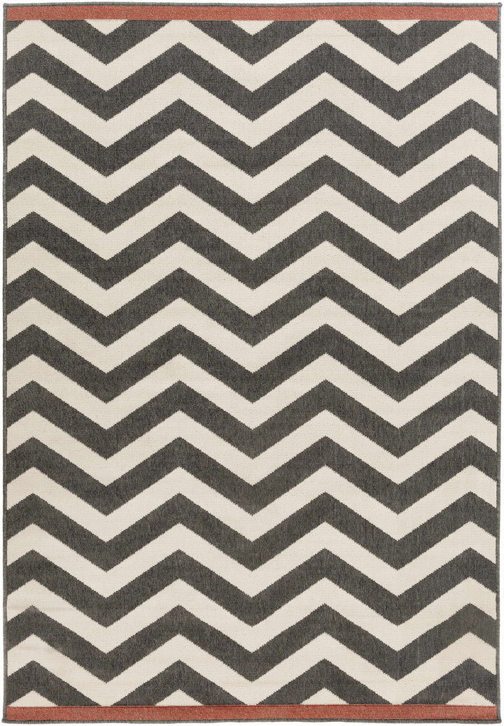 Lockhart Contemporary Geometrical Black And Ivory Rug