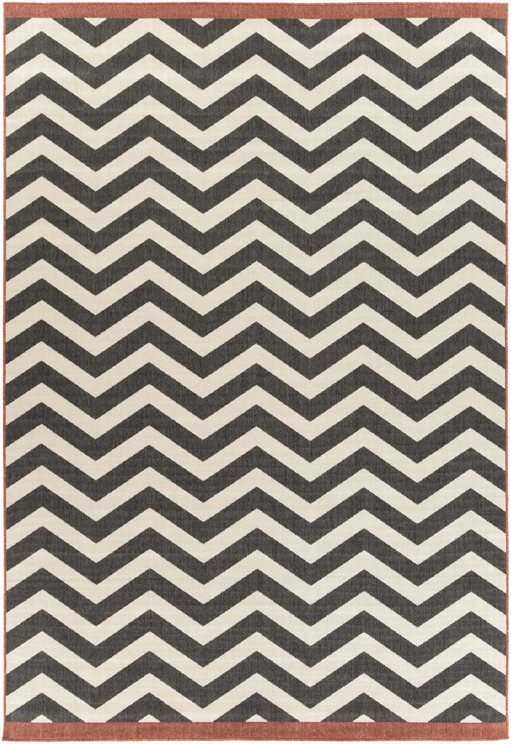Lockhart Contemporary Geometrical Black And Ivory Rug