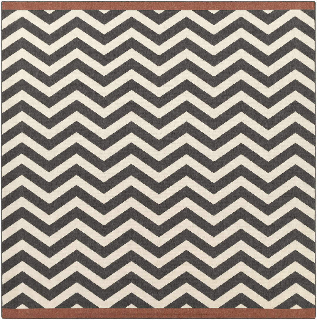 Lockhart Contemporary Geometrical Black And Ivory Rug