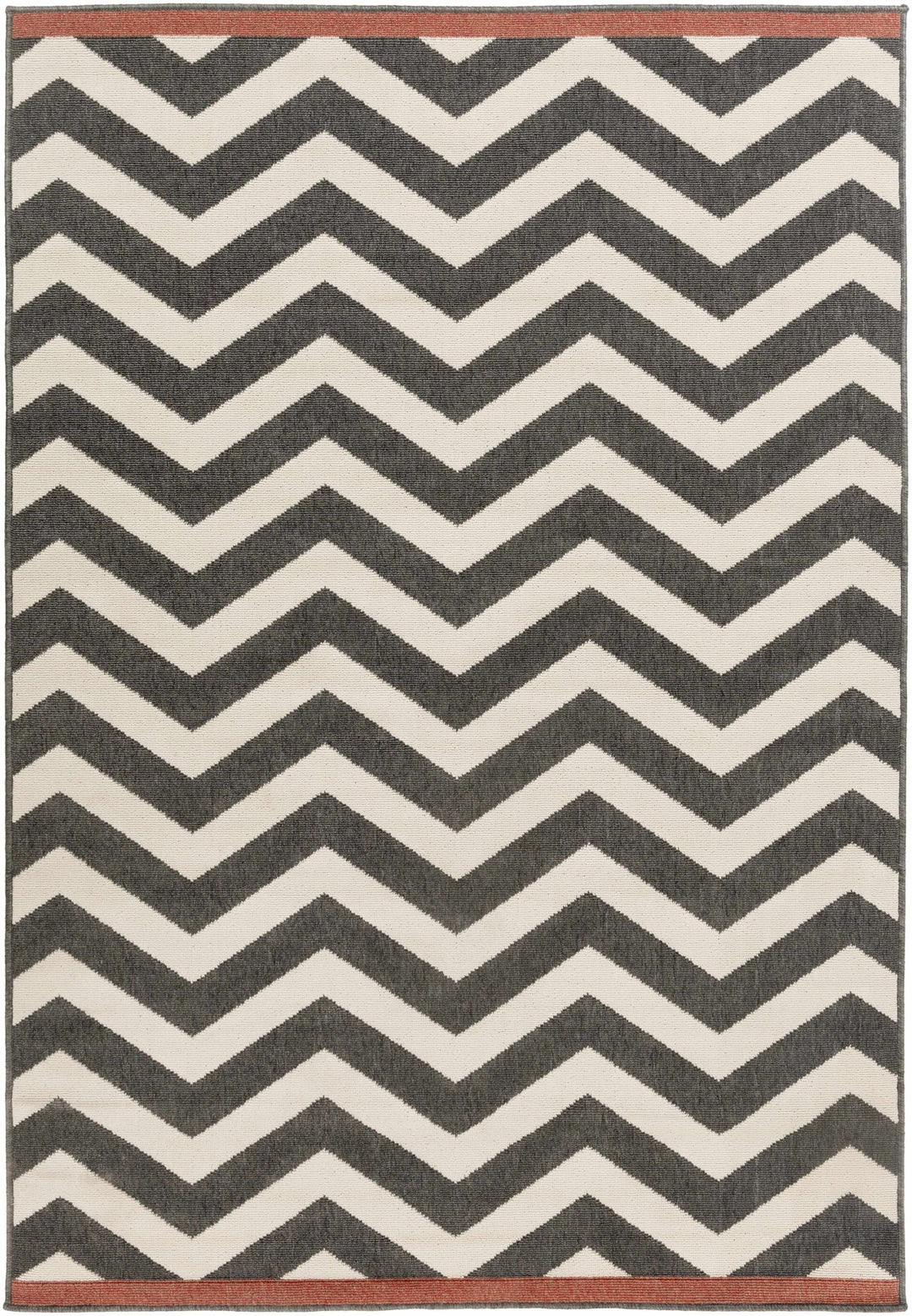 Lockhart Contemporary Geometrical Black And Ivory Rug - The Rug Decor