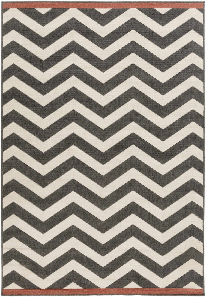 Lockhart Contemporary Geometrical Black And Ivory Rug - The Rug Decor