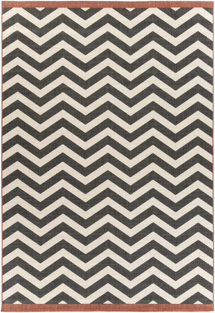 Lockhart Contemporary Geometrical Black And Ivory Rug - The Rug Decor