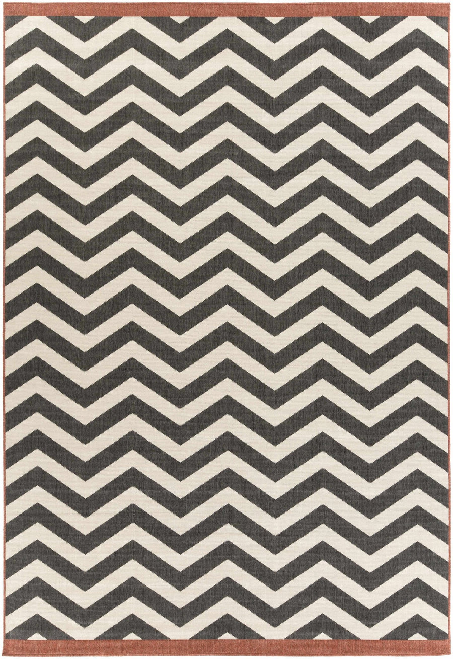 Lockhart Contemporary Geometrical Black And Ivory Rug - The Rug Decor