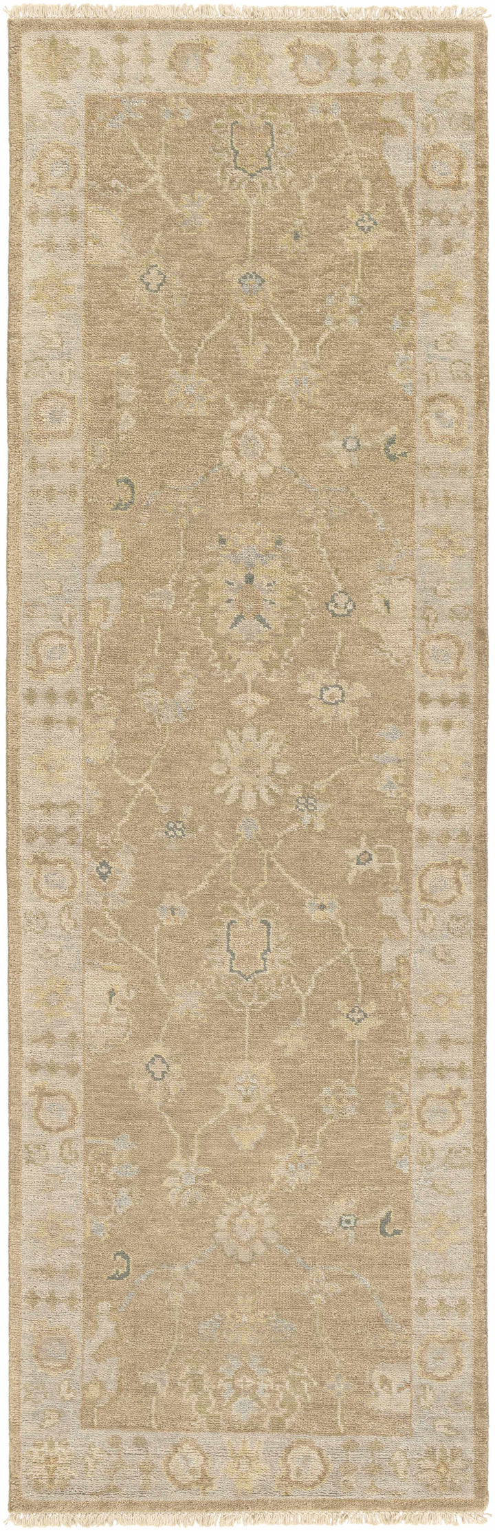 Lockney Brown Traditional Style Hand Knotted Area Rug