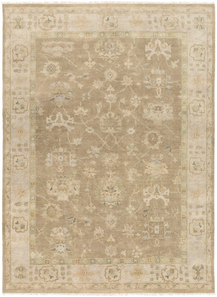 Lockney Brown Traditional Style Hand Knotted Area Rug - The Rug Decor