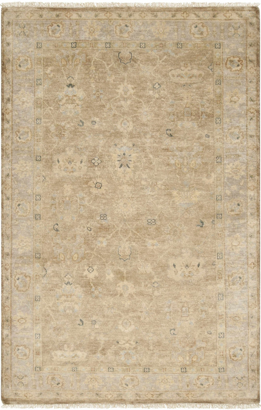 Lockney Brown Traditional Style Hand Knotted Area Rug - The Rug Decor