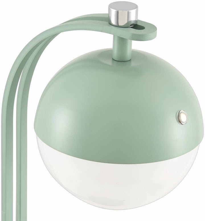 Logovardi Traditional Green & White Table Lamp – Iron Base, Plastic Shade - The Rug Decor