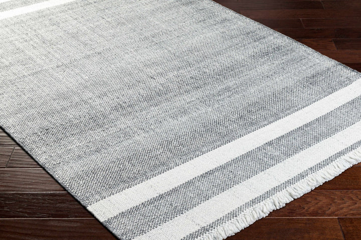 Loic Modern Stripe Pattern Gray Hand Woven Area Rug - The Rug Decor