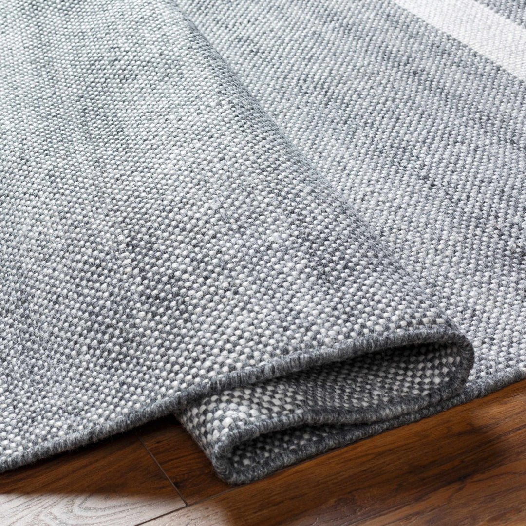 Loic Modern Stripe Pattern Gray Hand Woven Area Rug - The Rug Decor